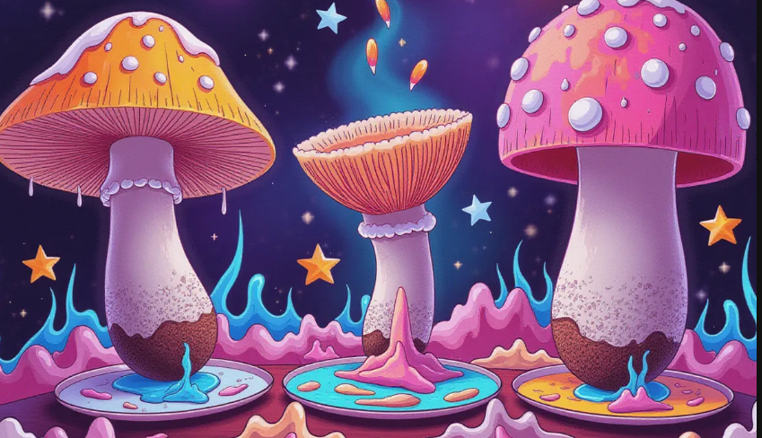 a mushroom growing setup with three distinct levels—beginner kits, intermediate substrates, and advanced agar plates