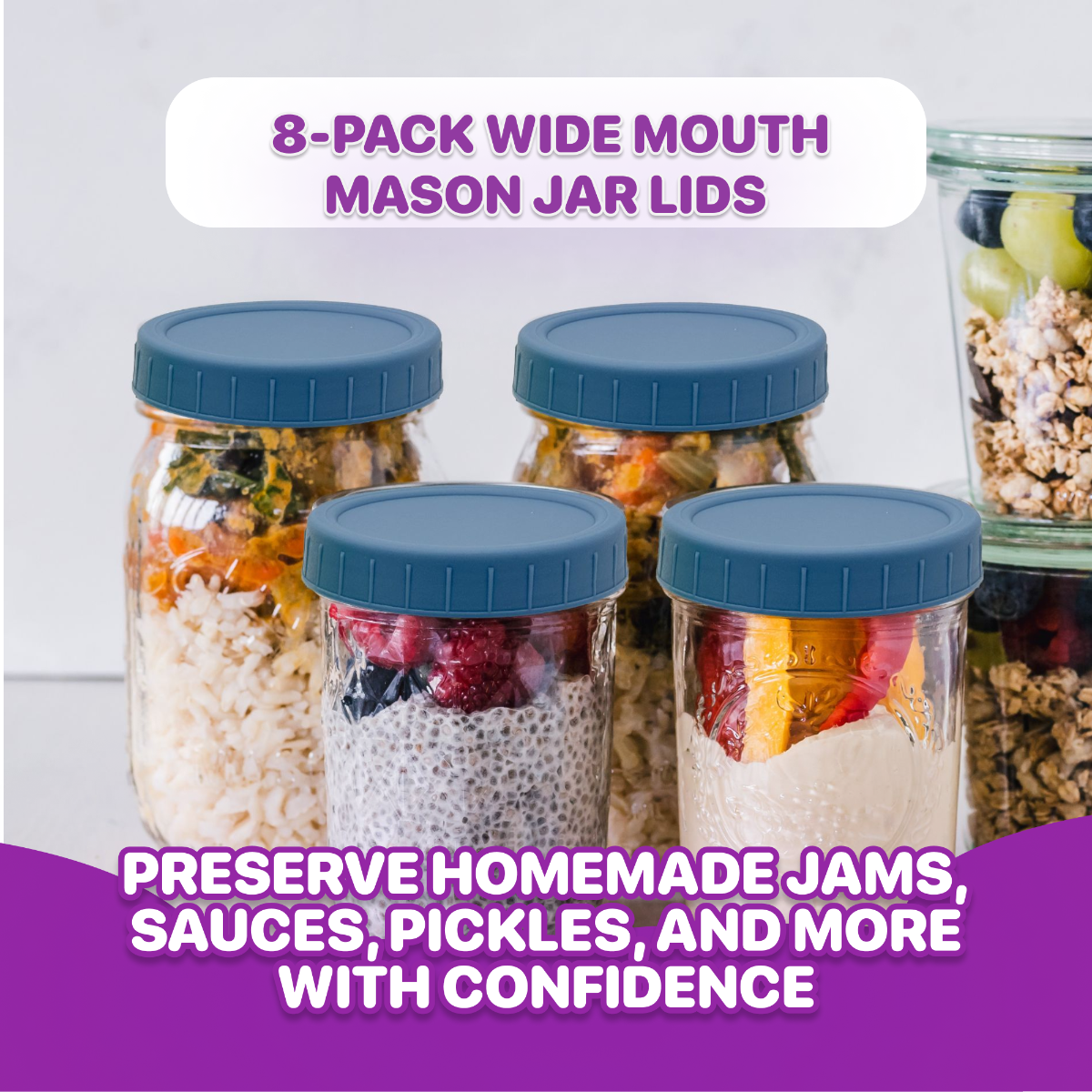 8 pack wide mouth mason jar lids
