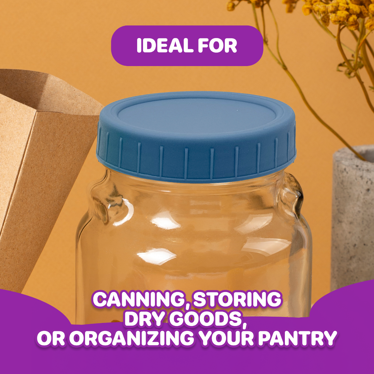 mason jar lids - ideal for canning, storing, dry foods