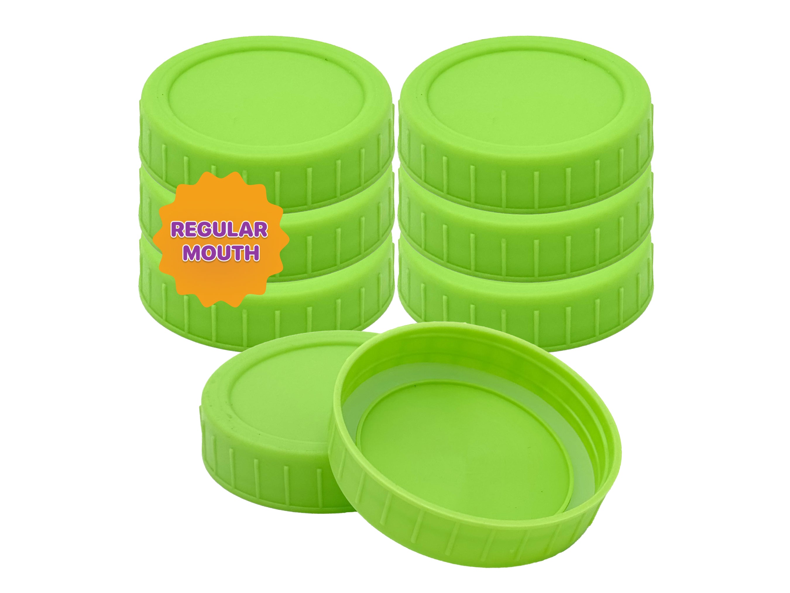 an image showing mason jar lids - regular mouth