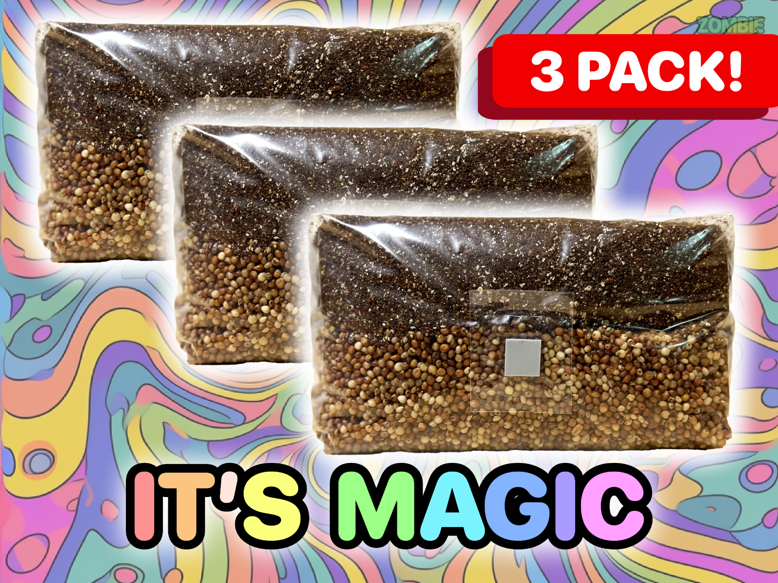 an image of 3 packs Mushroom Grow Bag - All In One