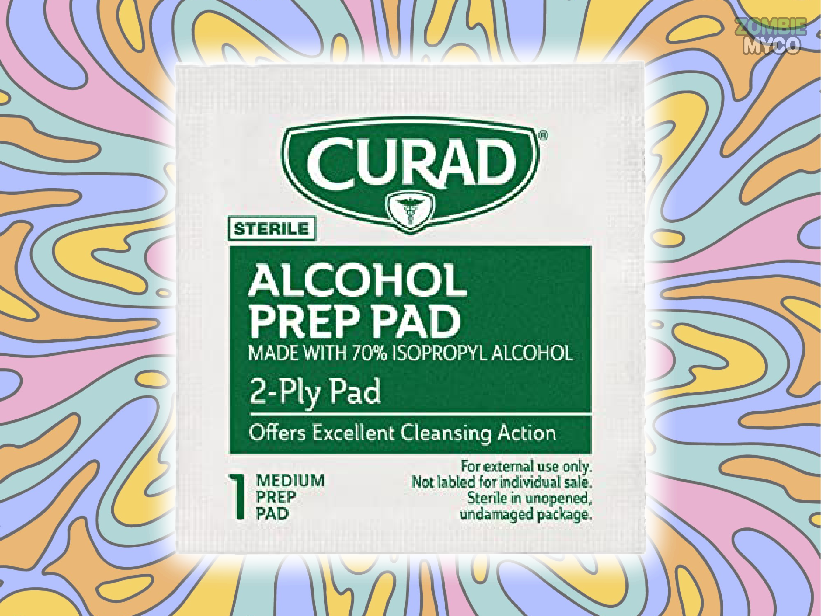 a sample of alcohol prep pads (70% alcohol)