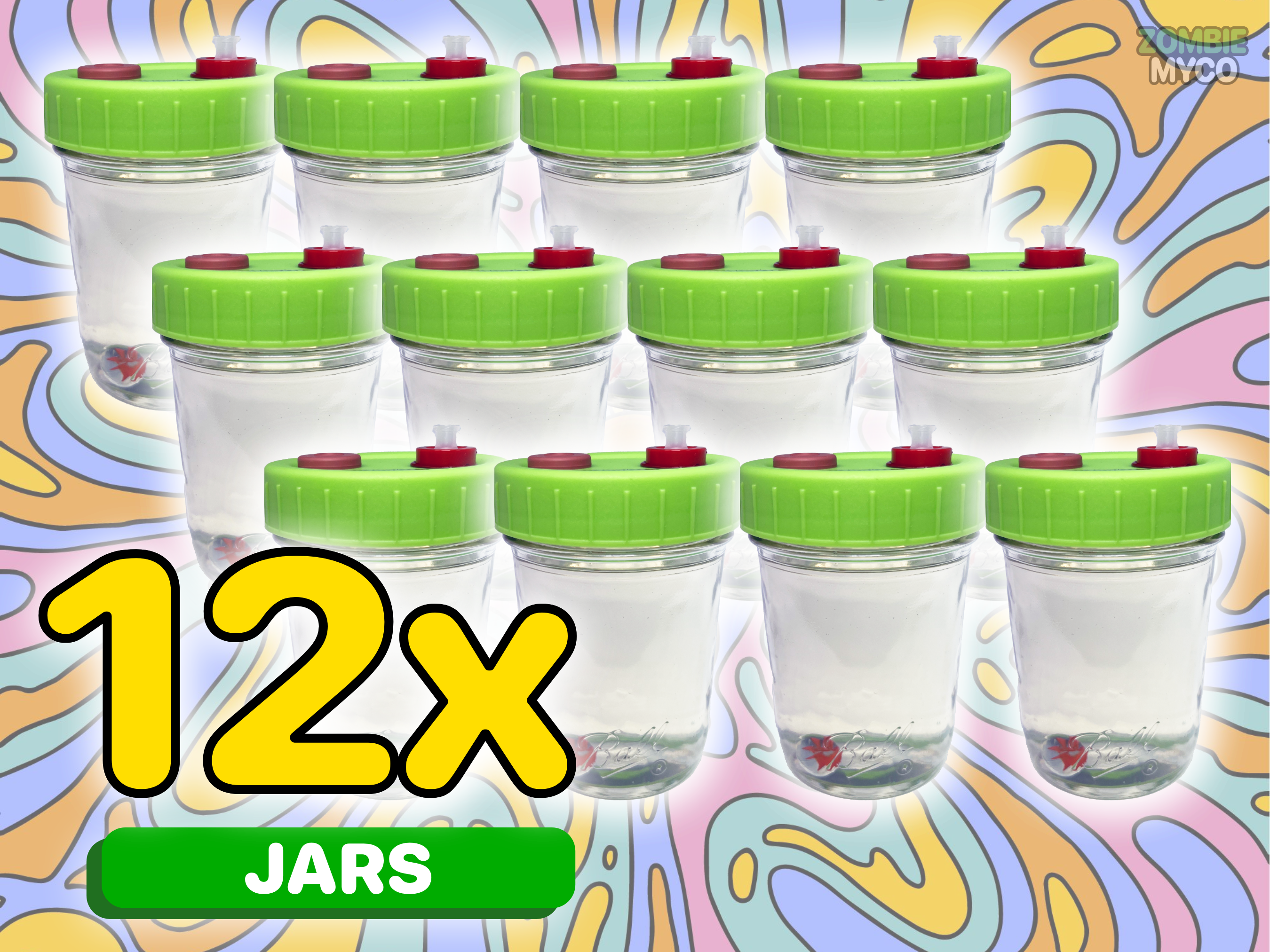 Liquid Culture Solution - Mushroom Liquid Culture Jar (12x)