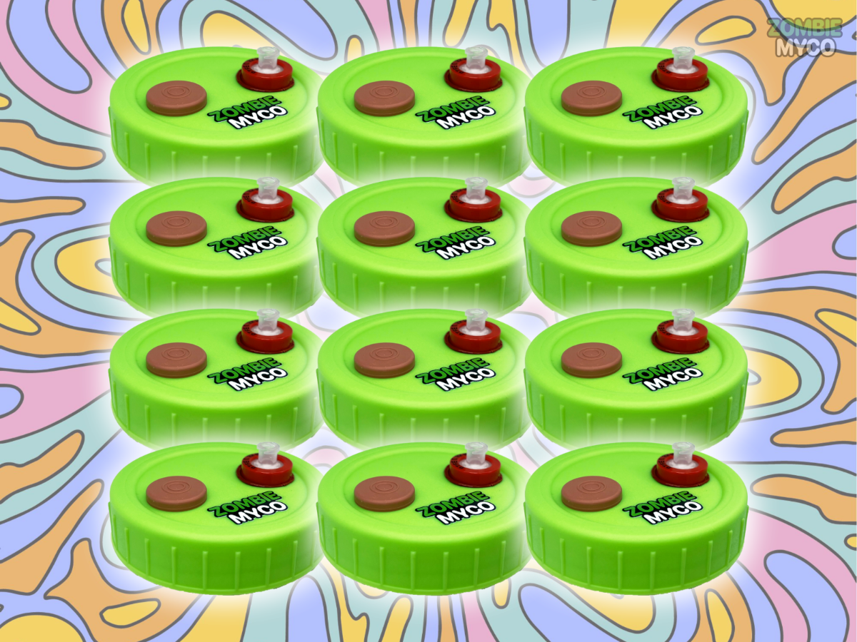 12x LIQUID CULTURE LID - LEAK PROOF MODIFIED LID - WITH INJECTION PORT AND FILTER