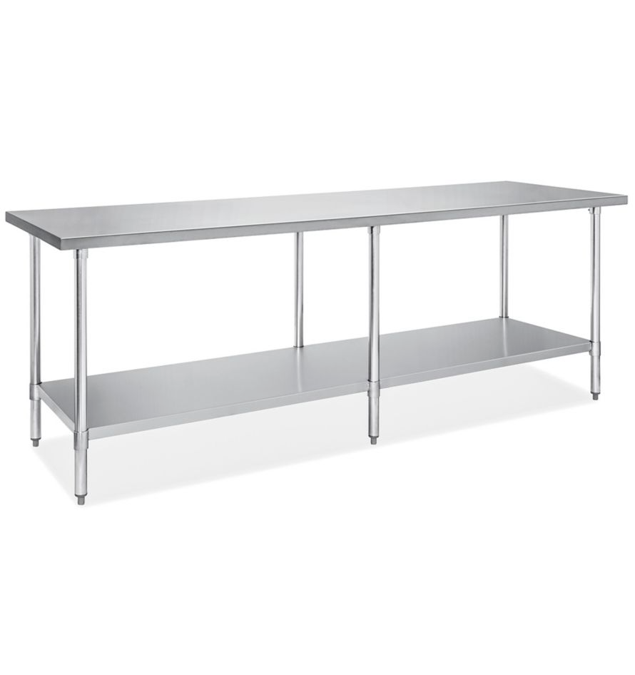 Stainless Steel Table - 96x30 - Fits 2 Flow Hoods