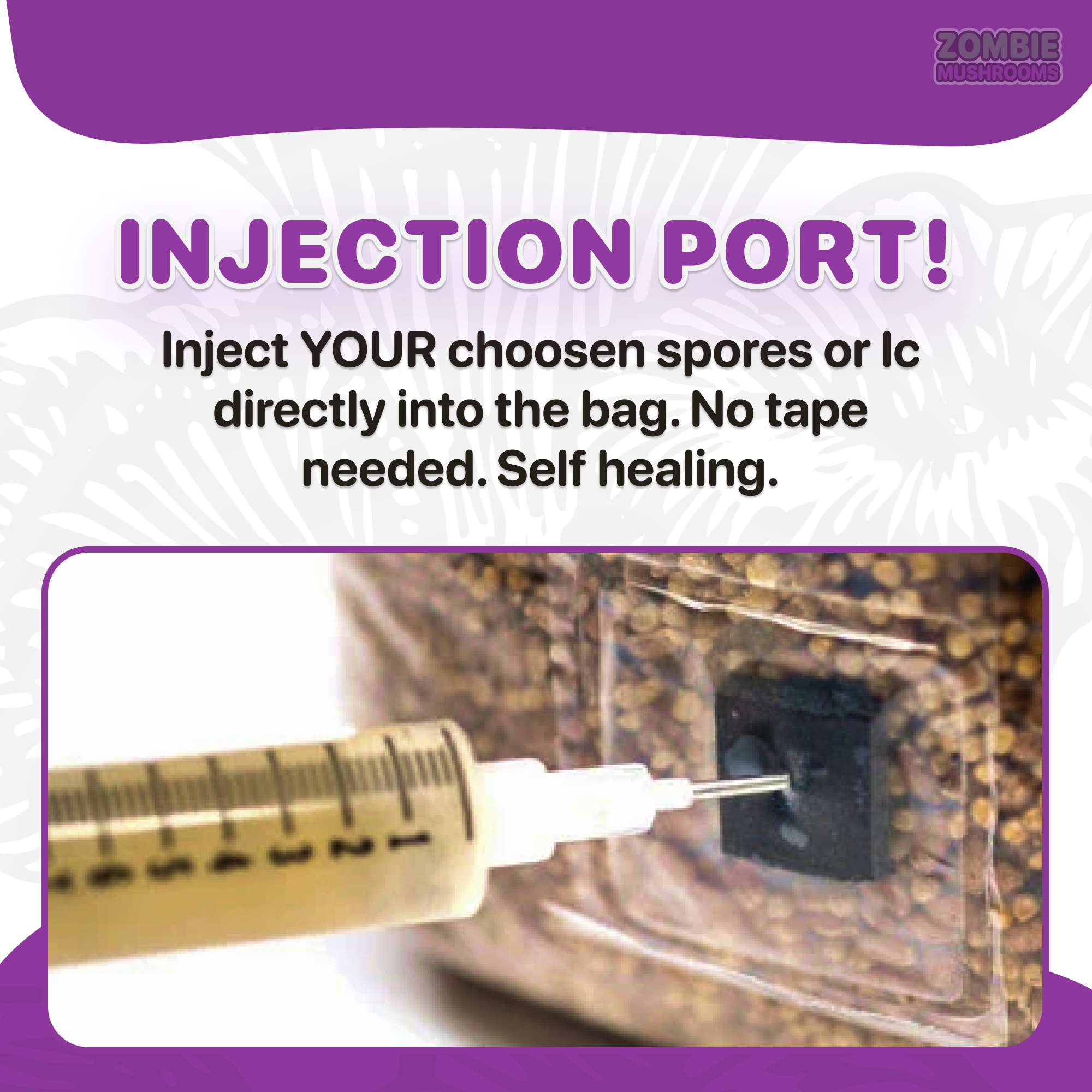 an image of injection port - self healing