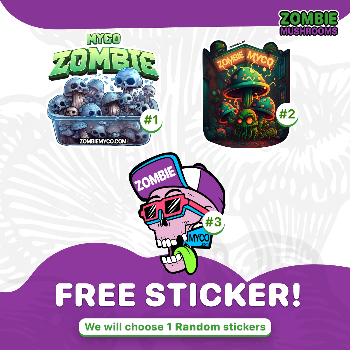 FREE STICKER! ZombieMyco.com