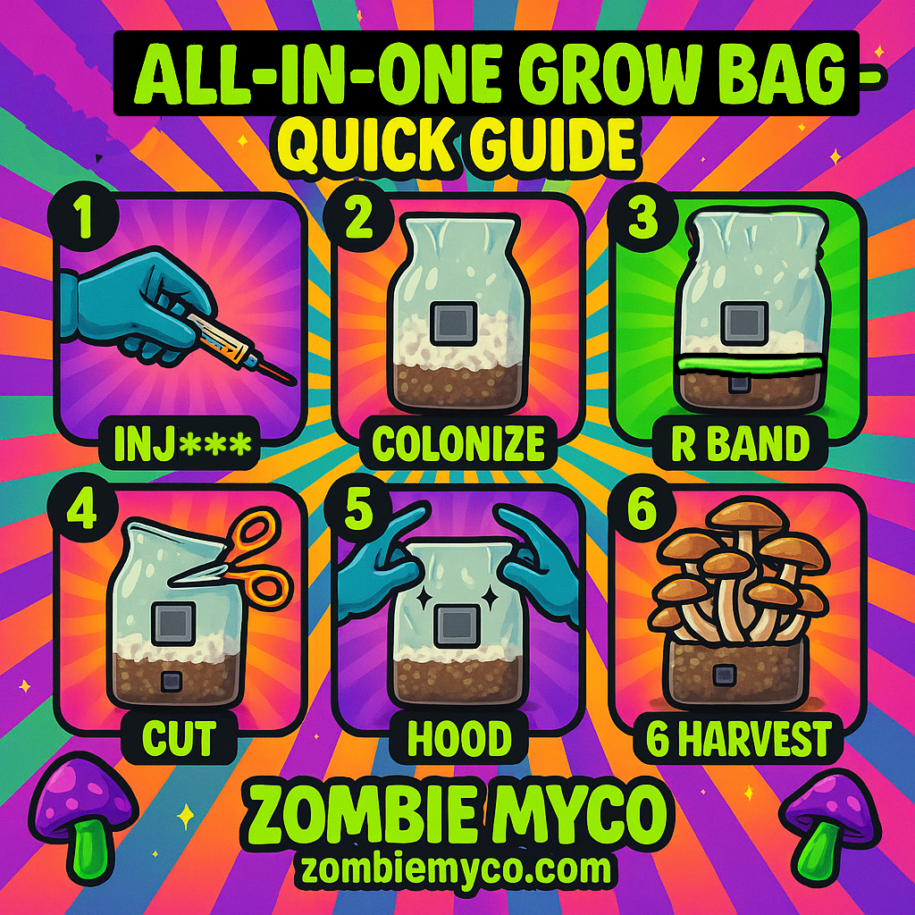 5lb Jumbo Mushroom Grow Bag |  All In One Mushroom Grow Kit