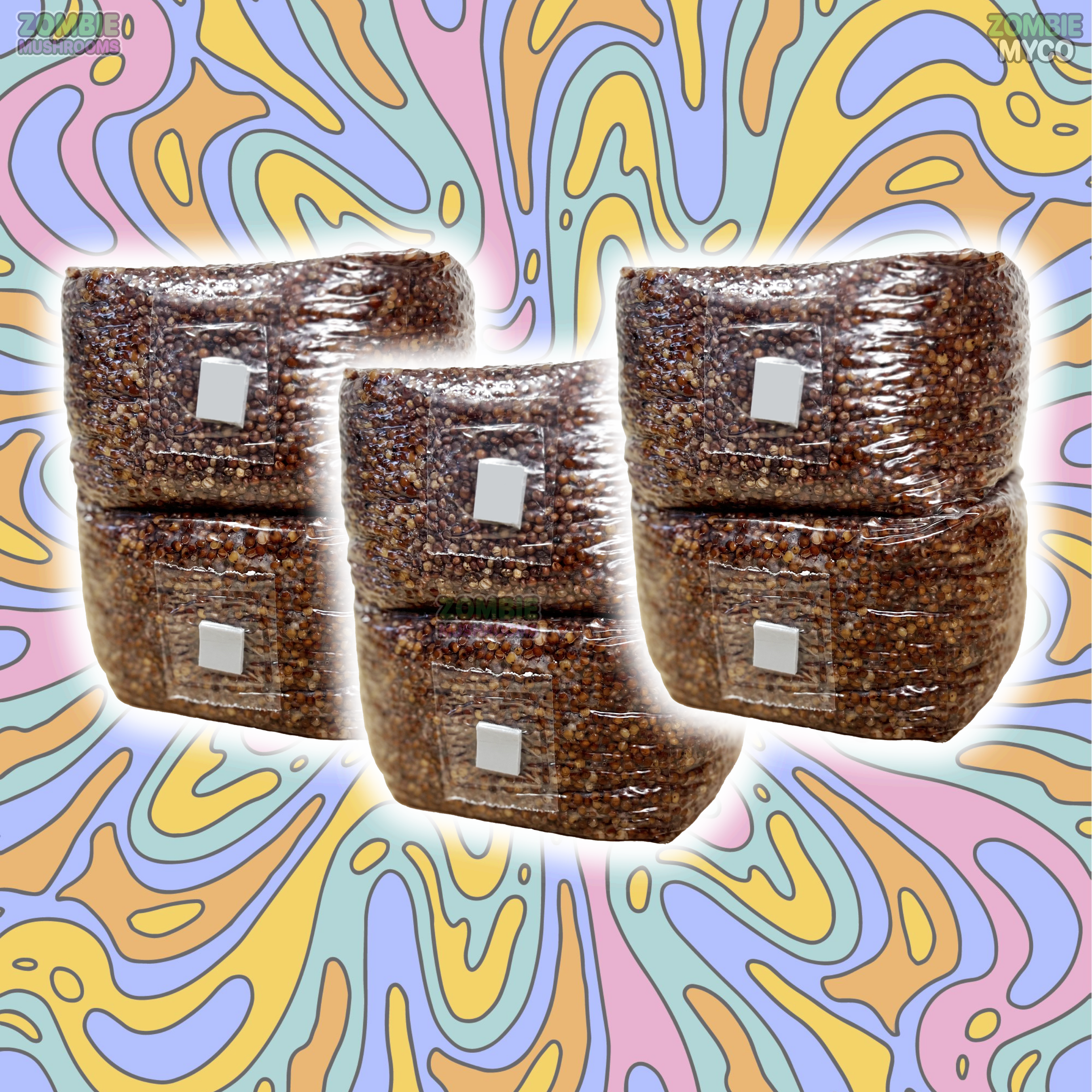 6x Grain Spawn Mushroom Bags