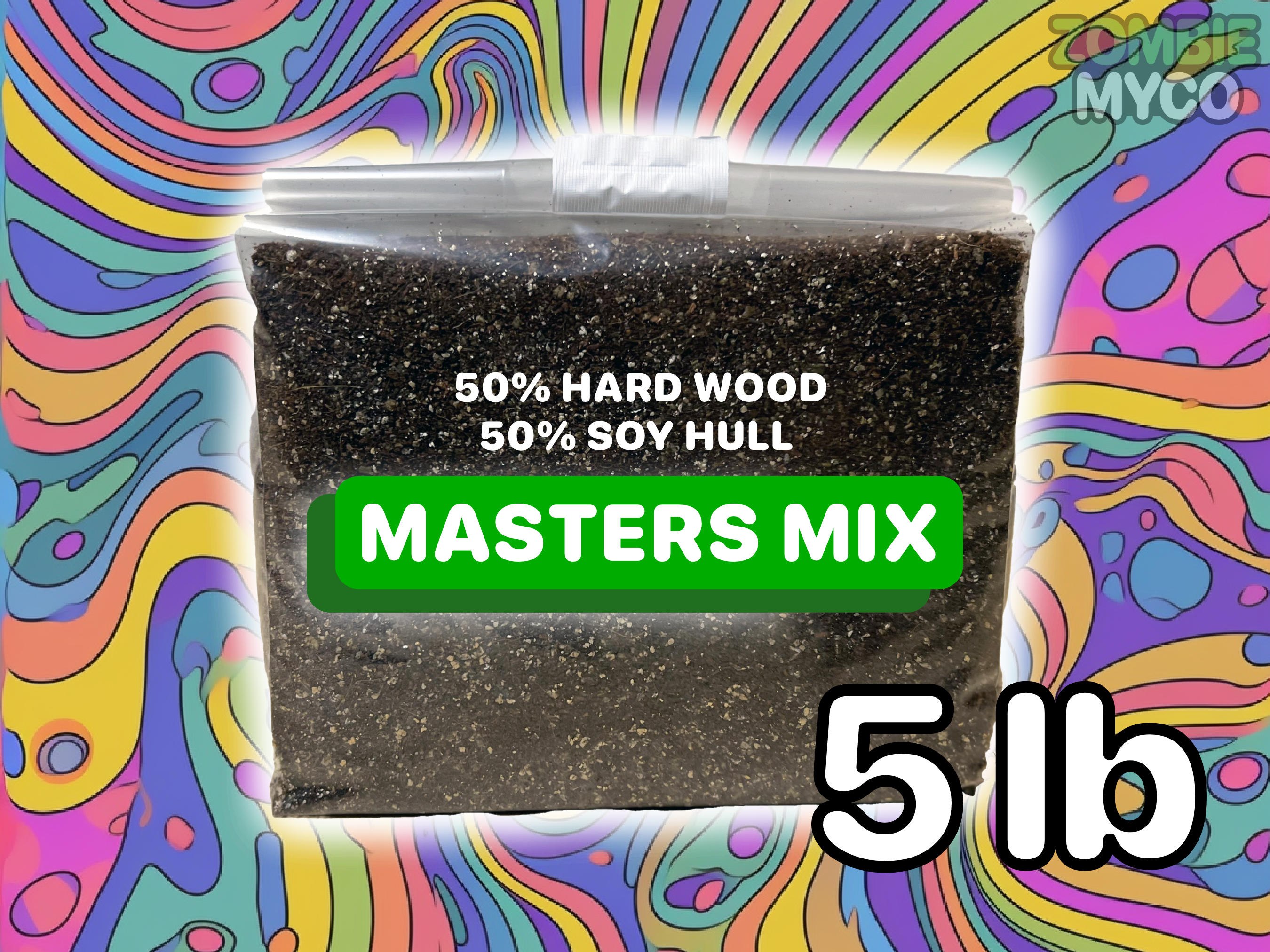 A SAMPLE OF Masters Mix Mushroom Substrate - Hard Wood & Soy Hulls