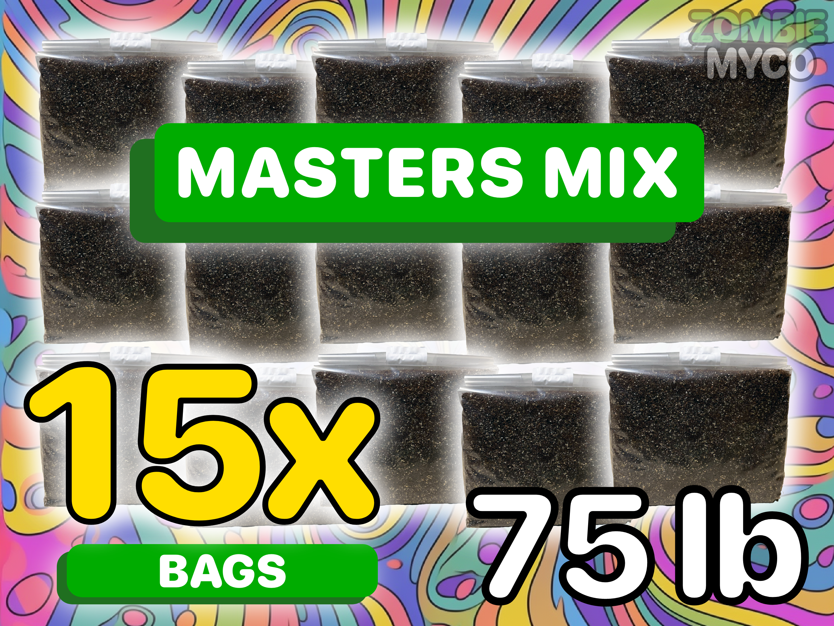15X BAGS OF MASTER MIX MUSHROOM SUBSTRATE